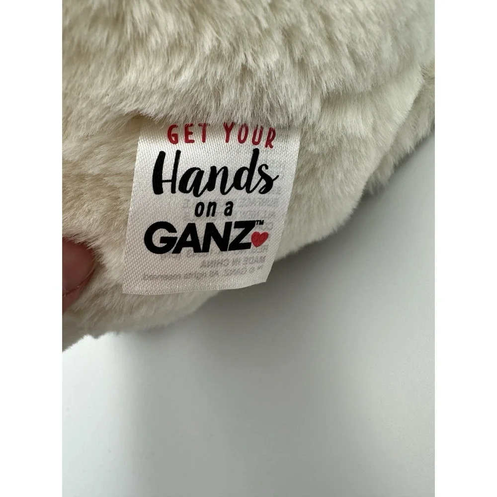 GANZ Cuddle-Oos Puppy Dog Plush Stuffed Animal Toy 89144 White Brown 10